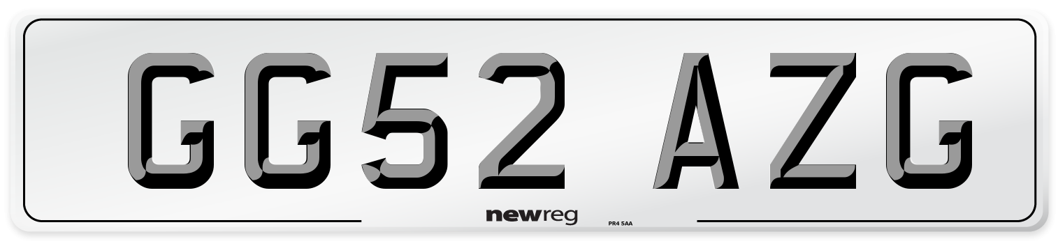 GG52 AZG Number Plate from New Reg